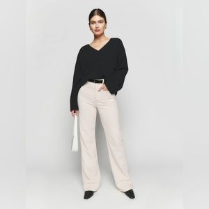 Alyssa High Waisted Wide Leg Corduroy Pant Size 27